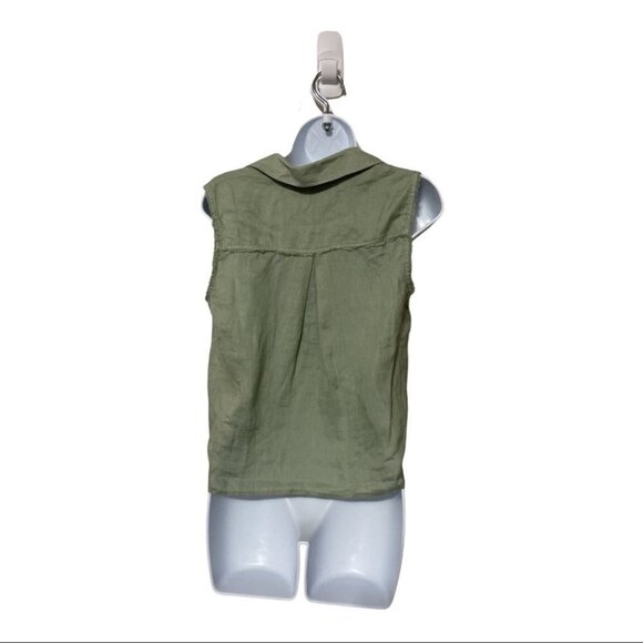 Cloth & Stone Tie Front Sleeveless Button Down XS - Picture 2 of 3